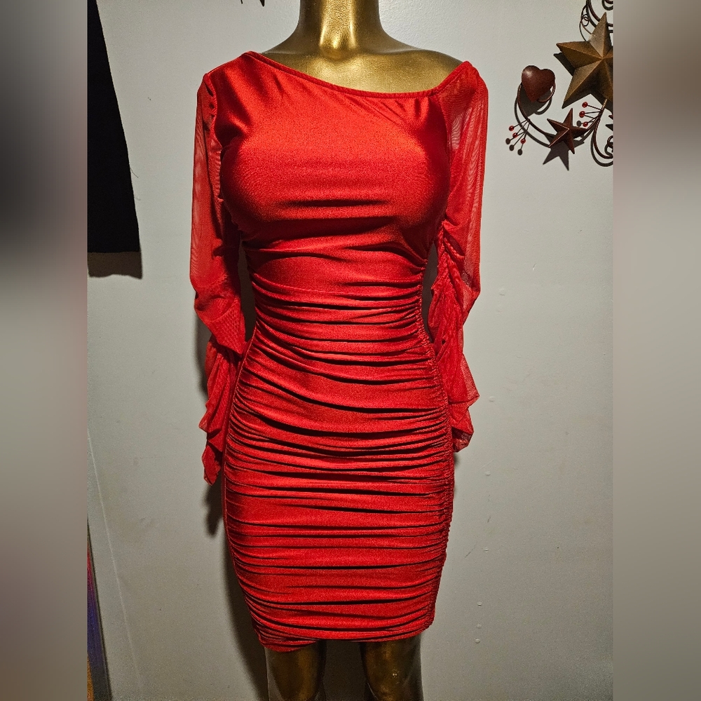 Open shoulder dress